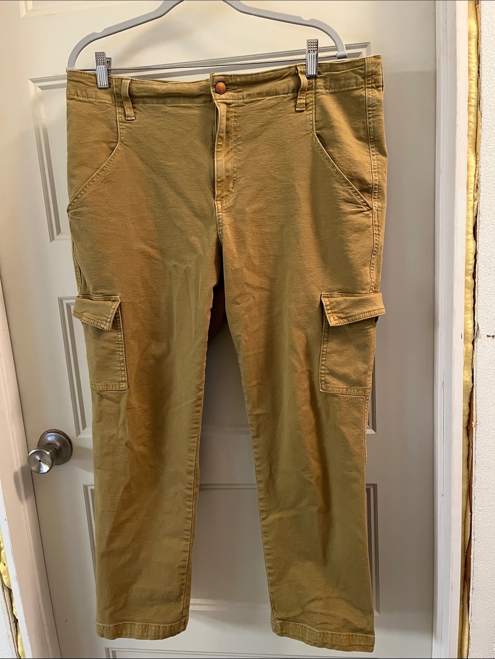 Universal Thread High-Rise Slim Straight Pants in Tan